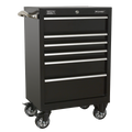 Heavy-Duty Rollcab 6 Drawer 675mm - Black PTB67506