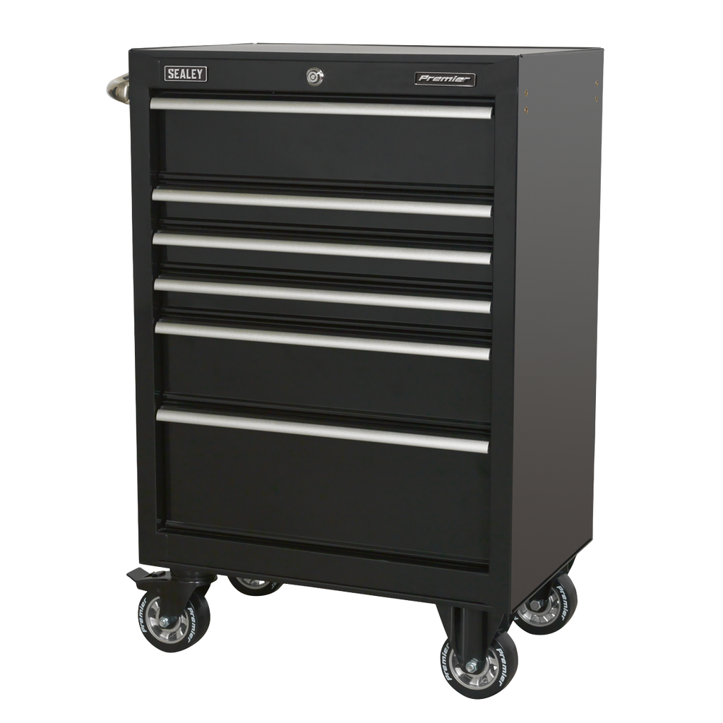 Heavy-Duty Rollcab 6 Drawer 675mm - Black PTB67506