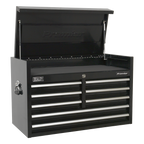 Heavy-Duty Topchest 915mm 8 Drawer - Black PTB91508