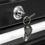 Heavy-Duty Rollcab 930mm 6 Drawer - Black PTB93006