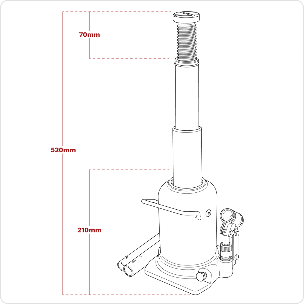 Telescopic Bottle Jack 10 Tonne PTBJ10S