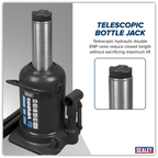 Telescopic Bottle Jack 10 Tonne PTBJ10S