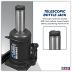 Telescopic Bottle Jack 12 Tonne PTBJ12S