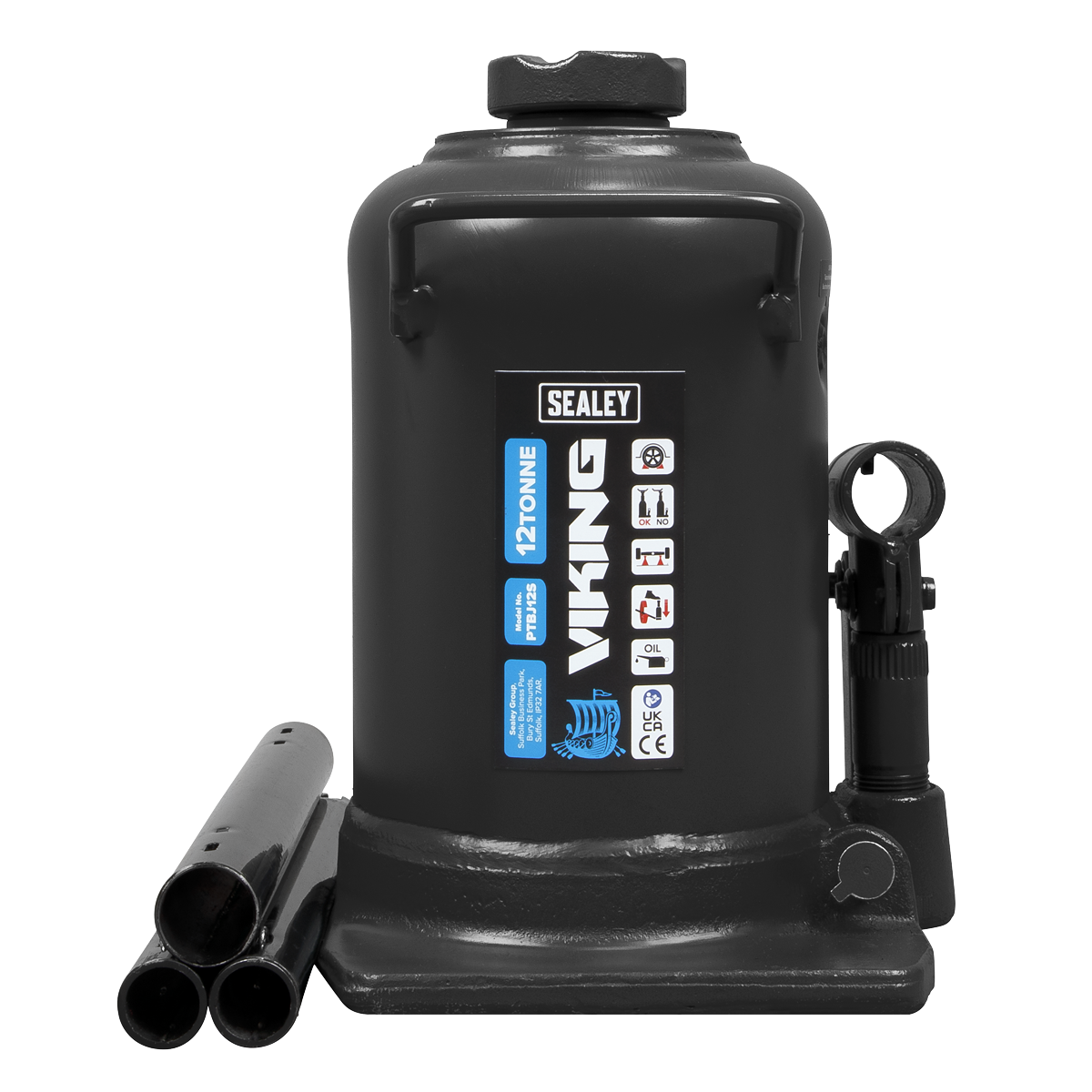 Telescopic Bottle Jack 12 Tonne PTBJ12S