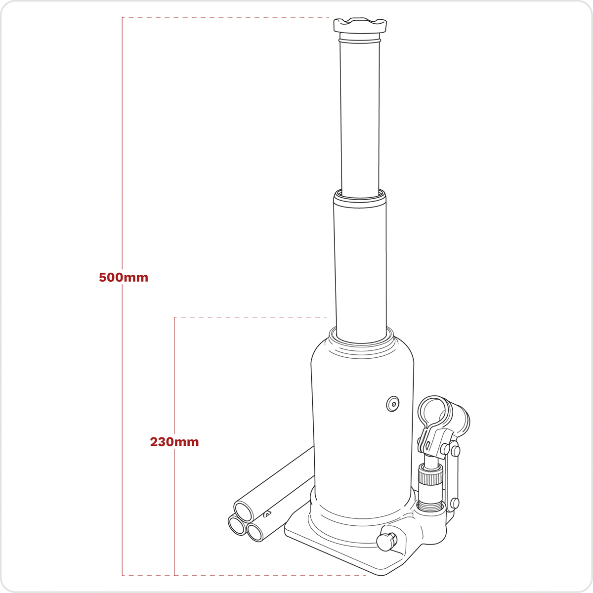 Telescopic Bottle Jack 5 Tonne PTBJ5S