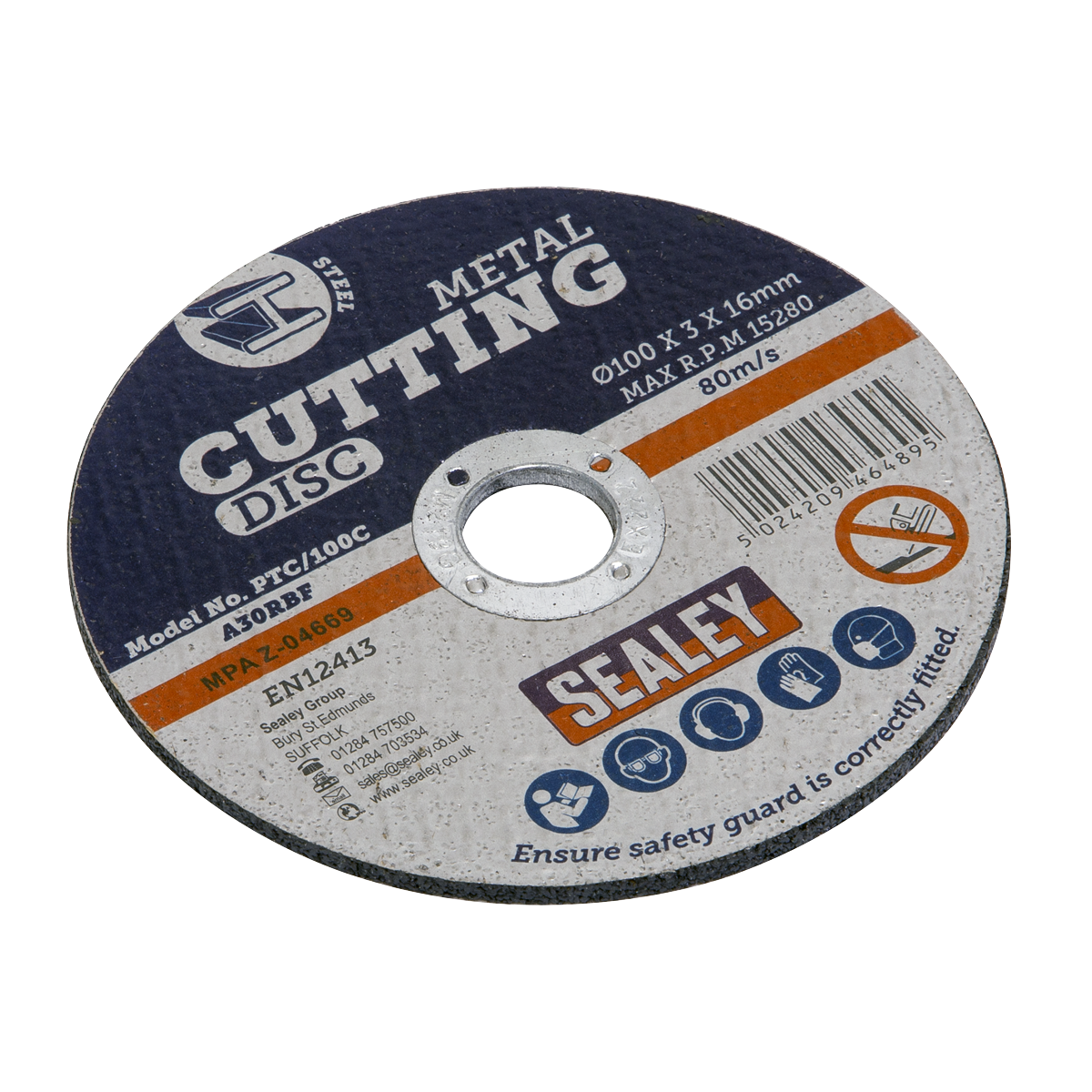 100 x 3mm Cutting Disc 16mm Bore - Pack of 50 PTC/100C50