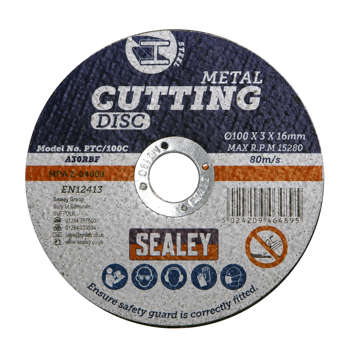 100 x 3mm Cutting Disc 16mm Bore - Pack of 50 PTC/100C50
