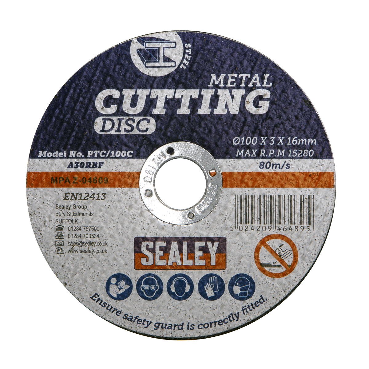 100 x 3mm Cutting Disc 16mm Bore PTC/100C