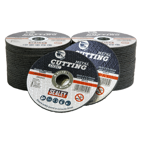 115 x 3mm Cutting Disc 22mm Bore - Pack of 50 PTC/115C50