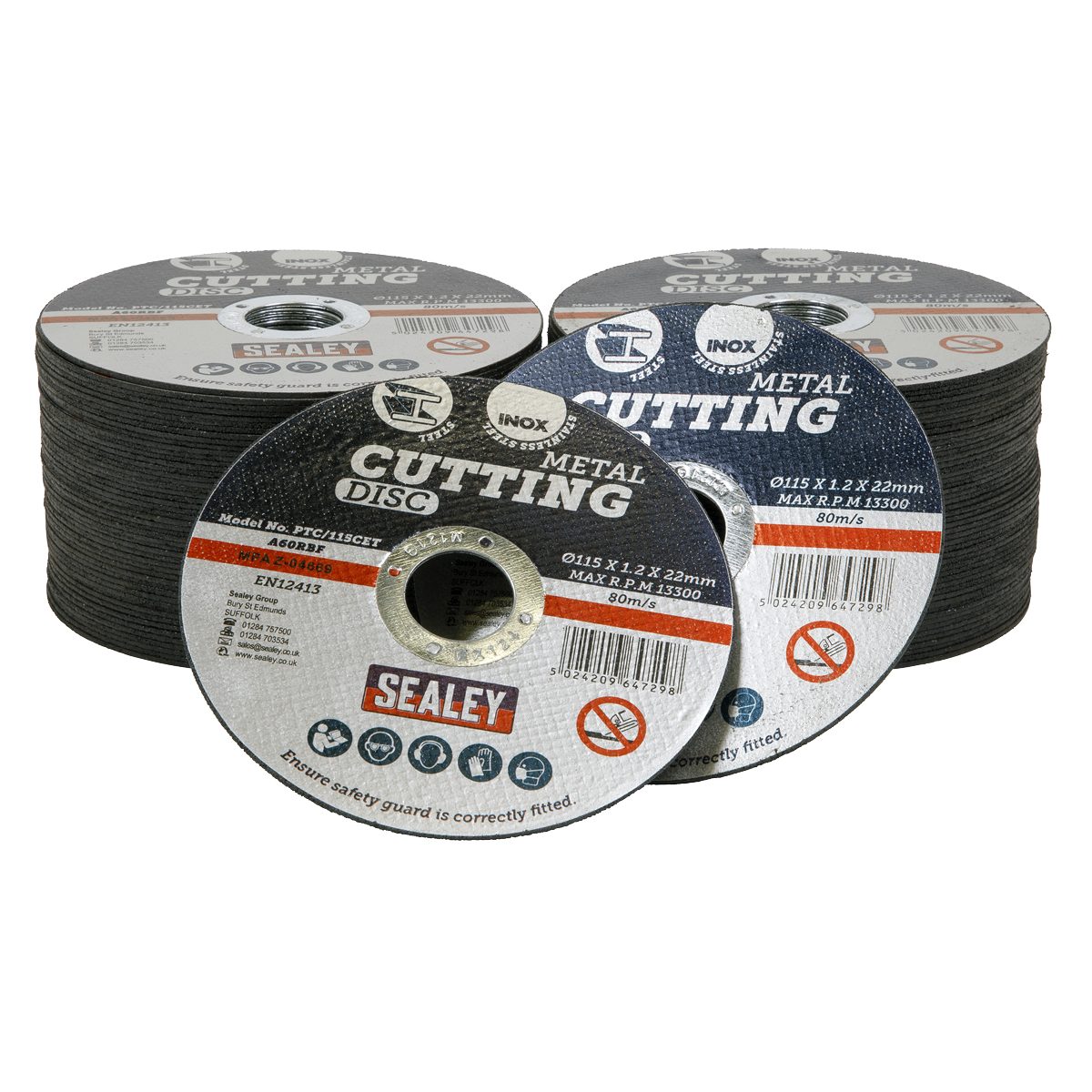 115 x 1.2mm Cutting Disc 22mm Bore - Pack of 100 PTC/115CET100