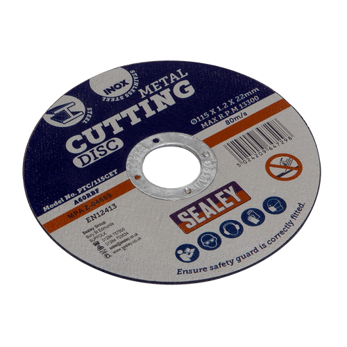 115 x 1.2mm Cutting Disc 22mm Bore PTC/115CET