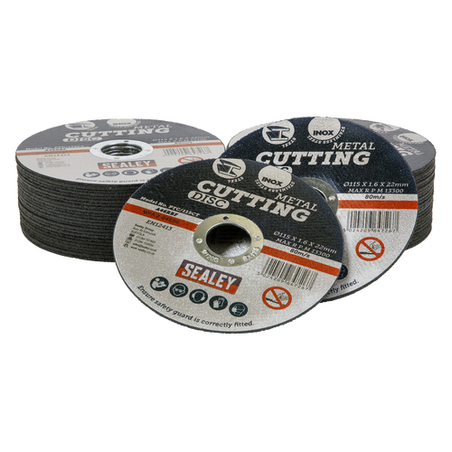 115 x 1.6mm Cutting Disc 22mm Bore - Pack of 50 PTC/115CT50