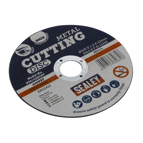125 x 1.2mm Cutting Disc 22mm Bore PTC/125CET