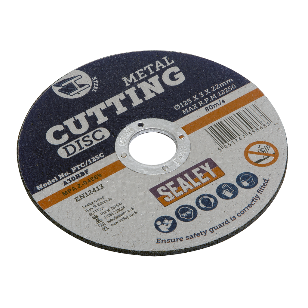 125 x 3mm Cutting Disc 22mm Bore PTC/125C