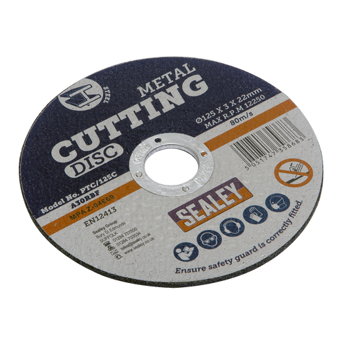 125 x 3mm Cutting Disc 22mm Bore PTC/125C