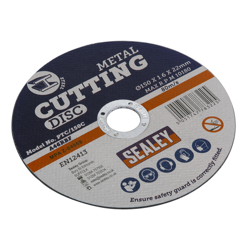 150 x 1.6mm Cutting Disc 22mm Bore PTC/150C