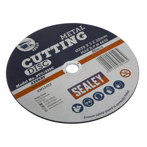 230 x 3mm Cutting Disc 22mm Bore PTC/230C