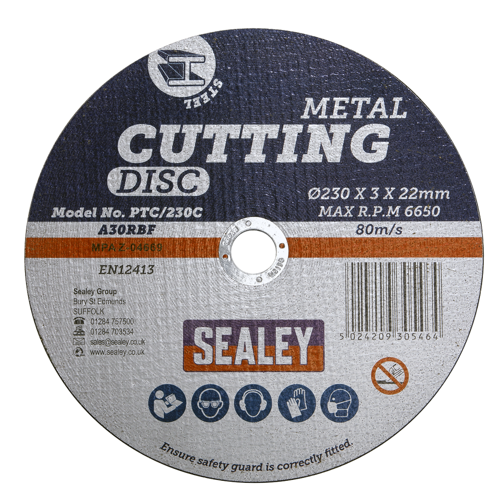 230 x 3mm Cutting Disc 22mm Bore PTC/230C