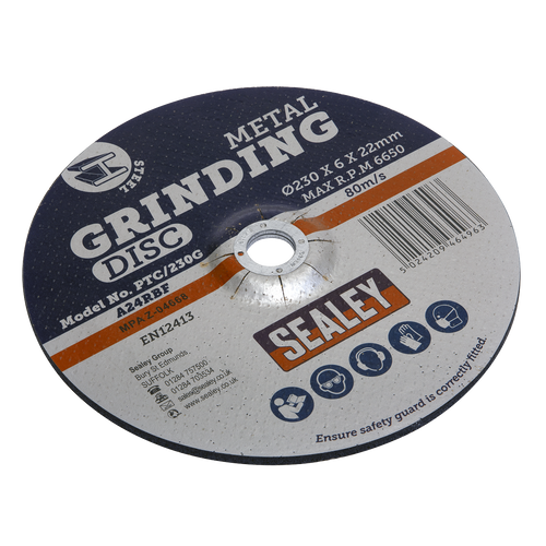 230 x 6mm Grinding Disc 22mm Bore PTC/230G