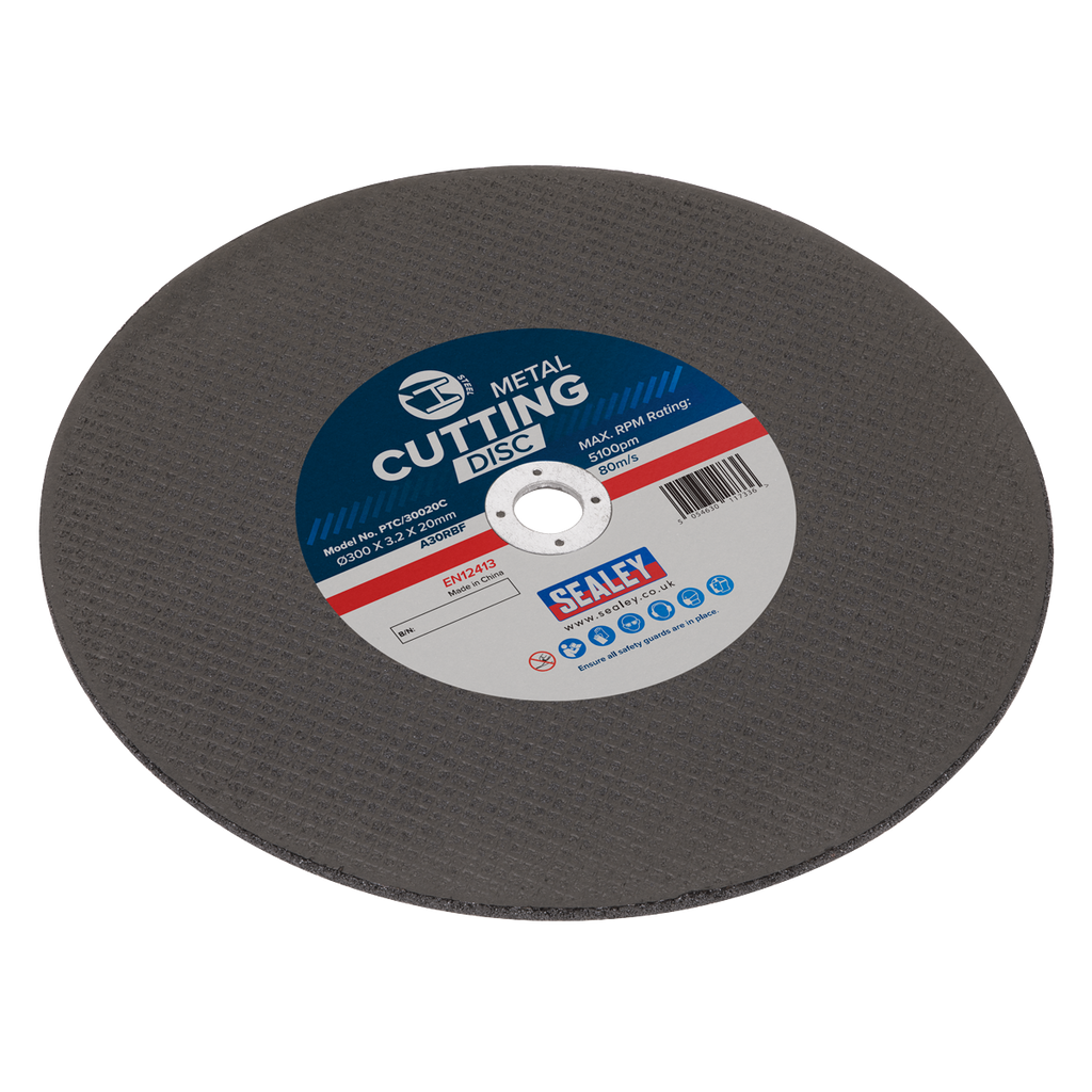 300 x 3.2mm Flat Metal Cutting Disc 20mm Bore PTC/30020C