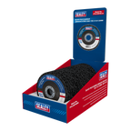 115 x 13mm Black Polycarbide Abrasive Strip Disc 22mm Bore - Display Box of 10 PTC/CW115DB