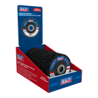 115 x 13mm Black Polycarbide Abrasive Strip Disc 22mm Bore - Display Box of 10 PTC/CW115DB