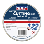 115 x 1.2mm Cutting Disc 22mm Bore - Pack of 10 PTC11510CET