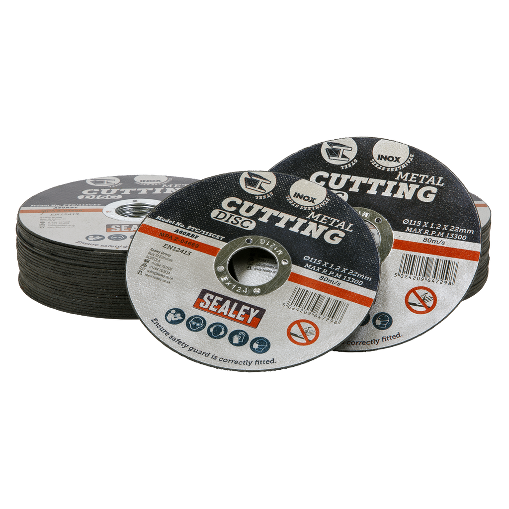 115 x 1.2mm Cutting Disc 22mm Bore - Pack of 50 PTC115CET50