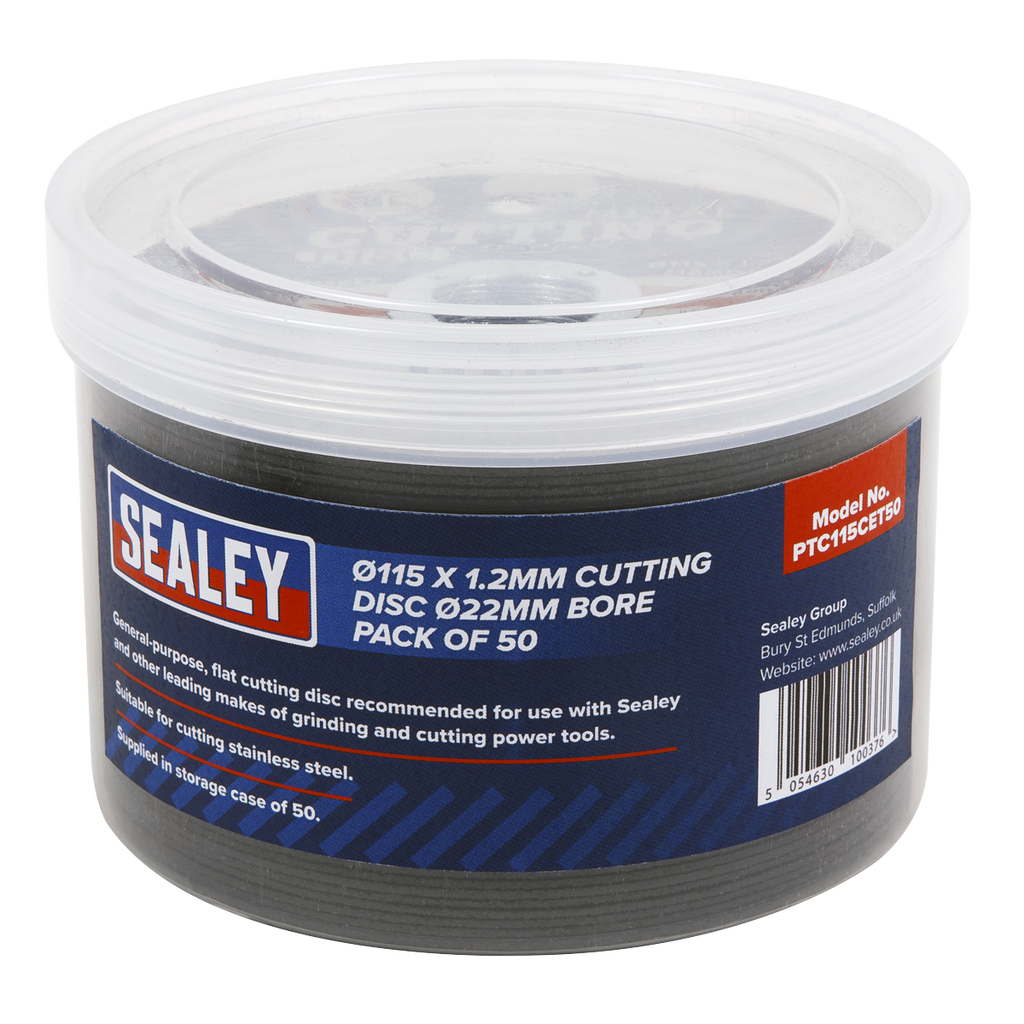 115 x 1.2mm Cutting Disc 22mm Bore - Pack of 50 PTC115CET50