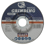 115 x 6mm Grinding Disc 22mm Bore - Pack of 12 PTC115G12