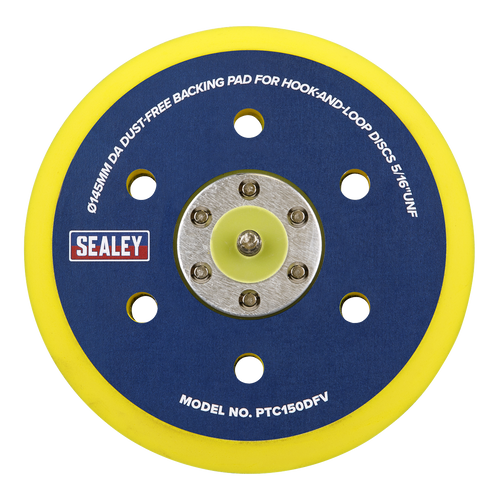 145mm DA Dust-Free Backing Pad for Hook-and-Loop Discs 5/16"UNF PTC150DFV