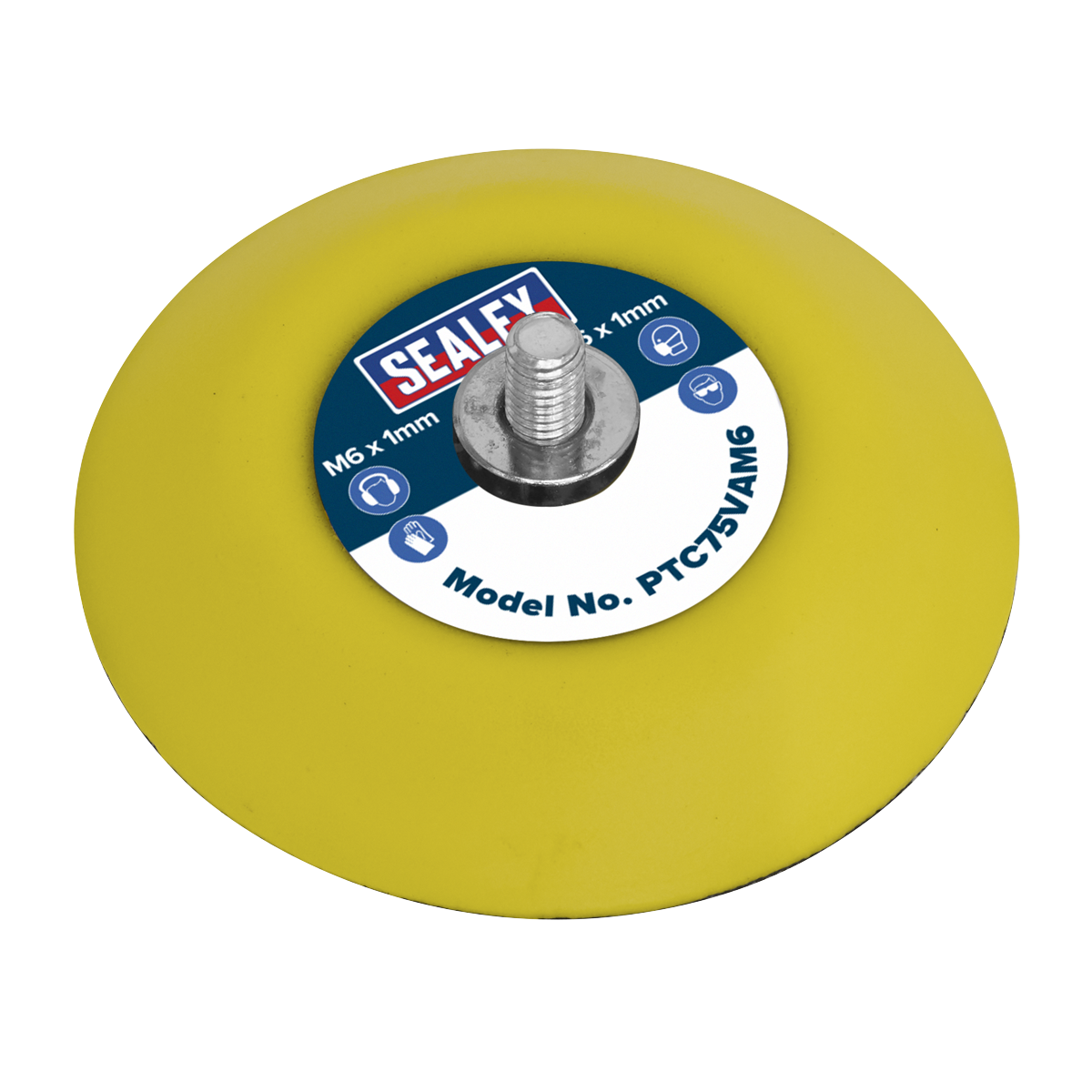 71mm Hook-and-Loop Backing Pad M6 x 1mm PTC75VAM6