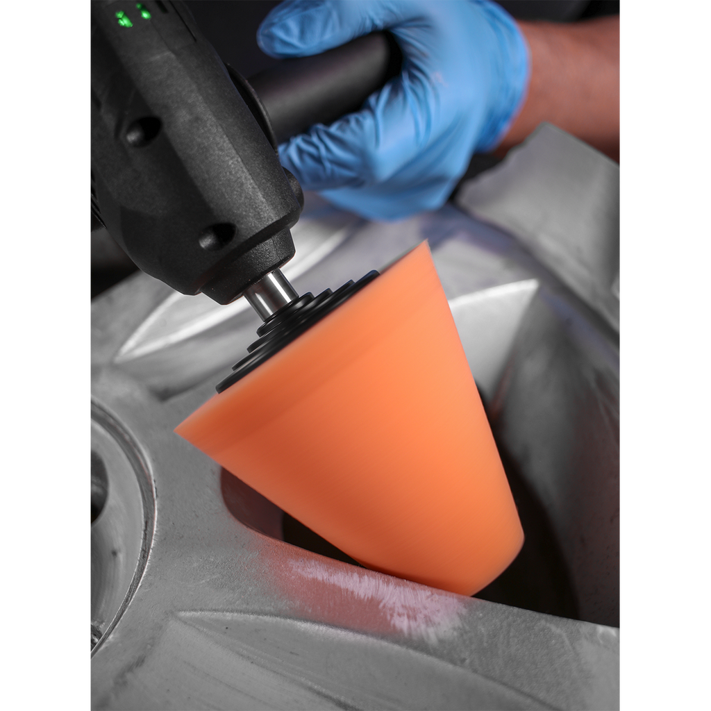 Buffing & Polishing Foam Cone - Orange/Firm PTCCHC85O