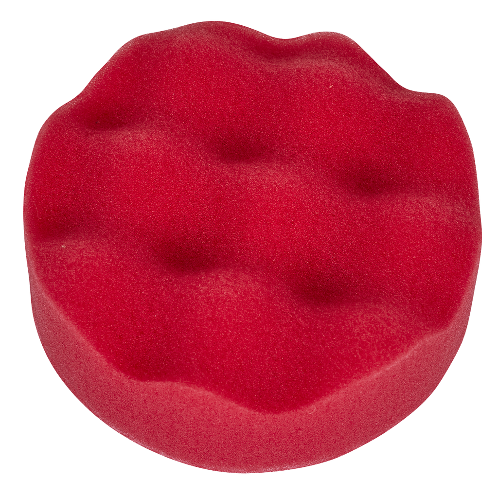 Hook-and-Loop Buffing & Polishing Foam Head 80 x 25mm - Red/Ultra-Soft PTCCHW80R