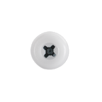 Numberplate Screw with Plastic Enclosed Head 4.8 x 18mm, White - Pack of 50 PTNP1