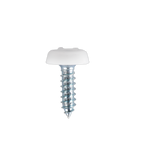 Numberplate Screw with Plastic Enclosed Head 4.8 x 18mm, White - Pack of 50 PTNP1