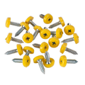 Numberplate Screw with Plastic Enclosed Head 4.8 x 18mm, Yellow - Pack of 50 PTNP2