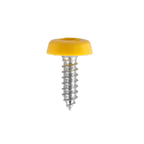 Numberplate Screw with Plastic Enclosed Head 4.8 x 18mm, Yellow - Pack of 50 PTNP2
