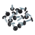 Numberplate Screw with Plastic Enclosed Head 4.8 x 18mm, Black - Pack of 50 PTNP3
