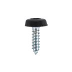 Numberplate Screw with Plastic Enclosed Head 4.8 x 18mm, Black - Pack of 50 PTNP3
