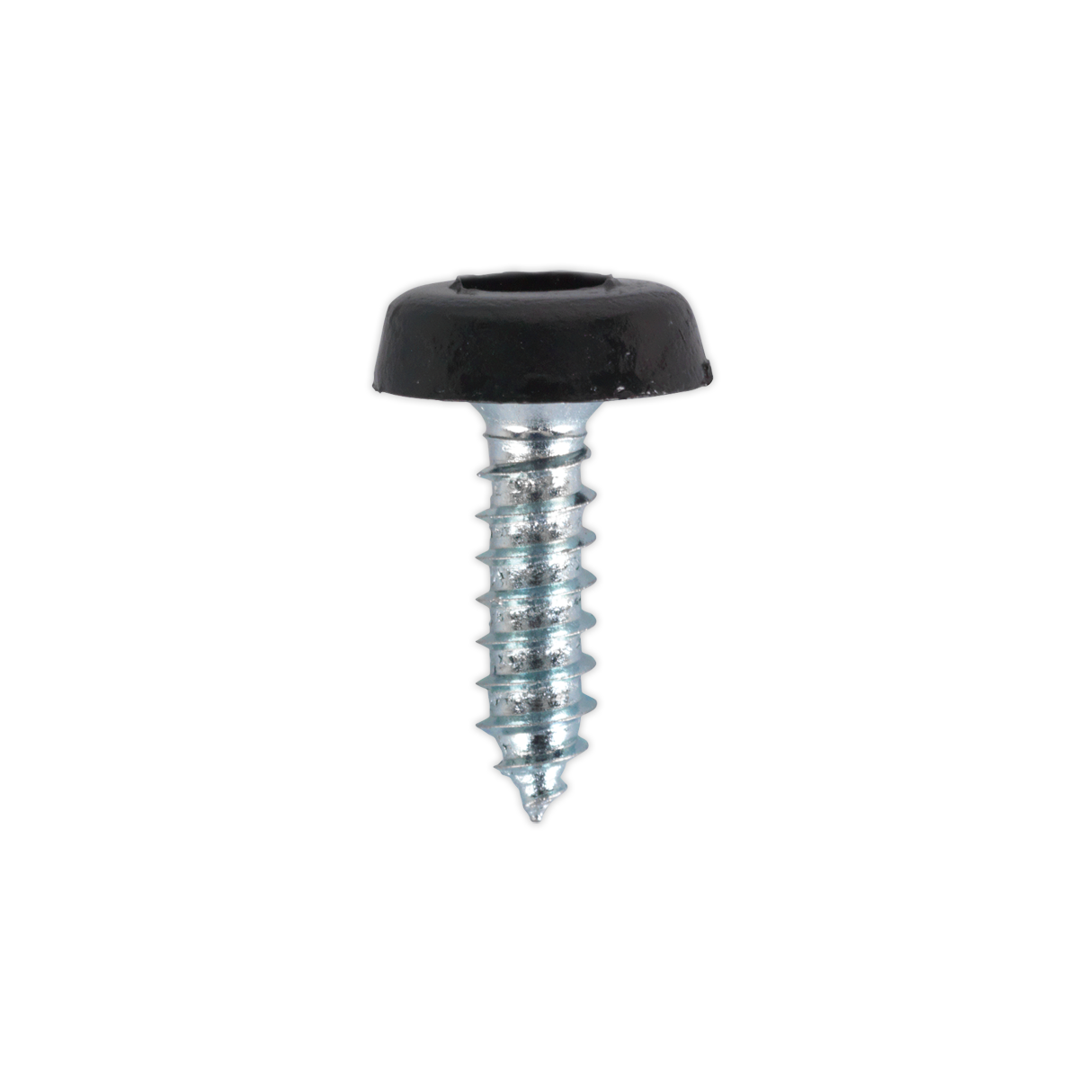 Numberplate Screw with Plastic Enclosed Head 4.8 x 18mm, Black - Pack of 50 PTNP3