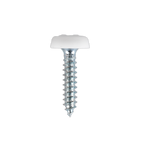 Numberplate Screw with Plastic Enclosed Head 4.8 x 24mm, White - Pack of 50 PTNP5