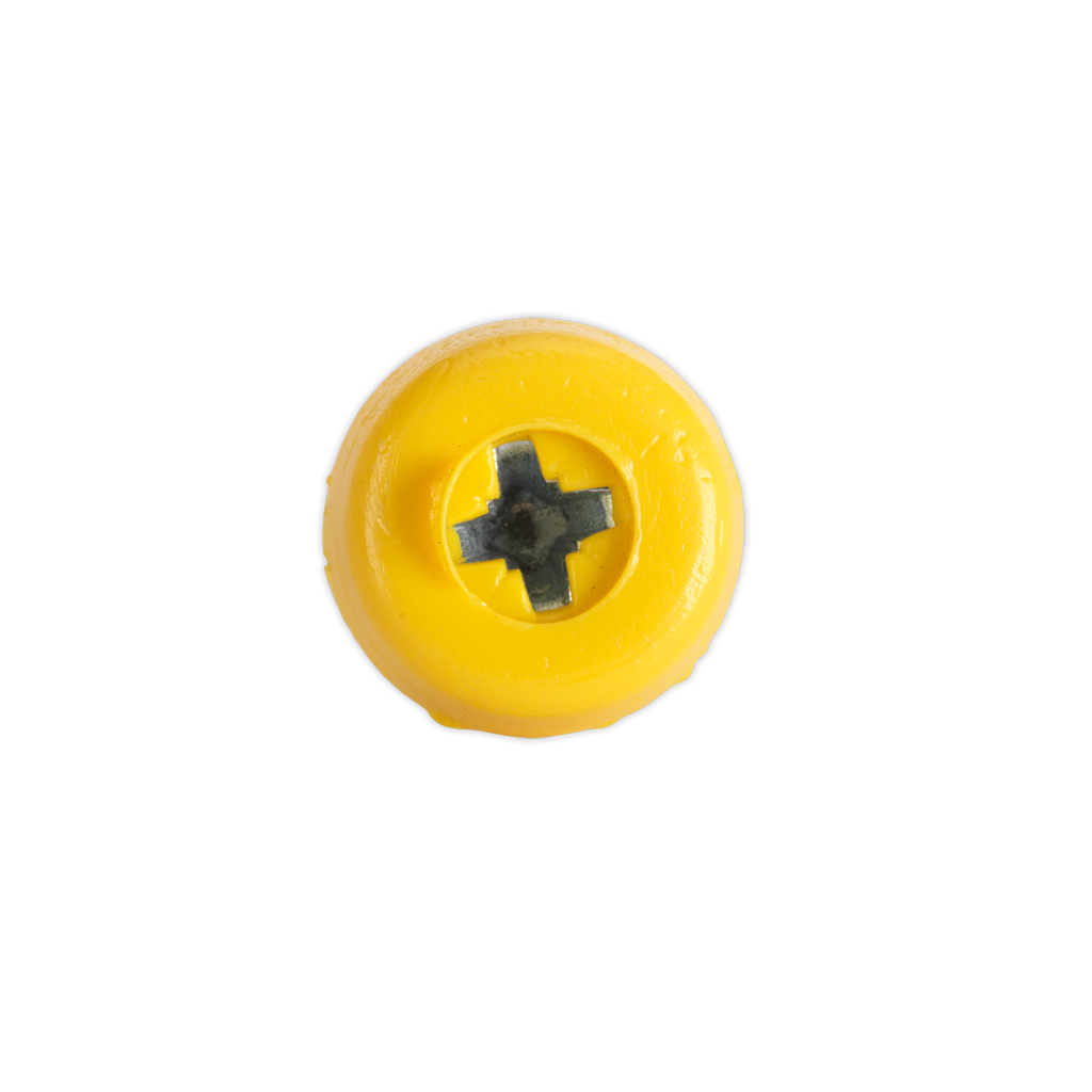Numberplate Screw with Plastic Enclosed Head 4.8 x 24mm, Yellow - Pack of 50 PTNP6