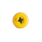 Numberplate Screw with Plastic Enclosed Head 4.8 x 24mm, Yellow - Pack of 50 PTNP6