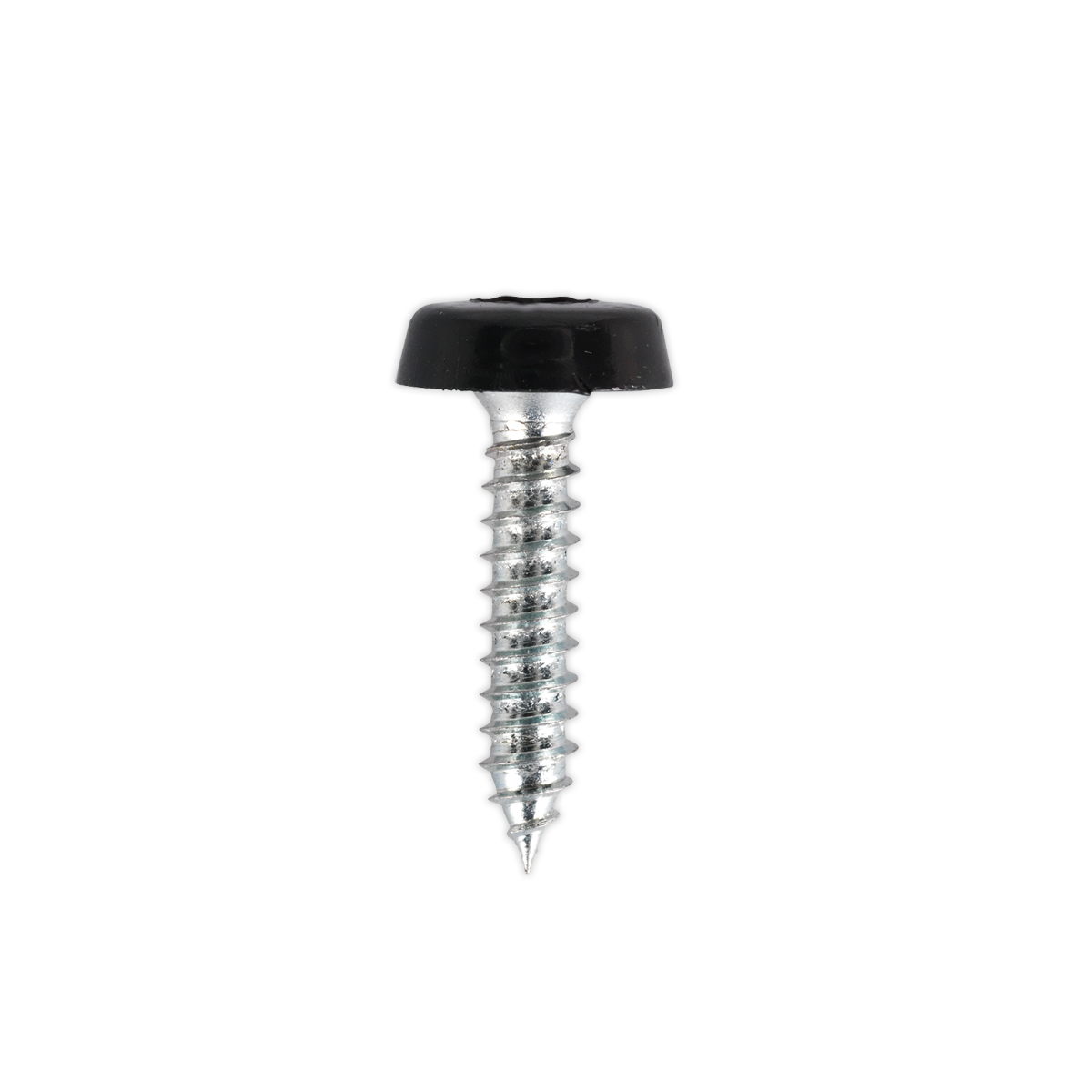 Numberplate Screw with Plastic Enclosed Head 4.8 x 24mm, Black - Pack of 50 PTNP7