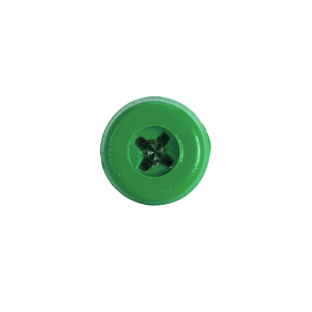 Numberplate Screws 4.8 x 18mm, Green - Pack of 50 PTNPG