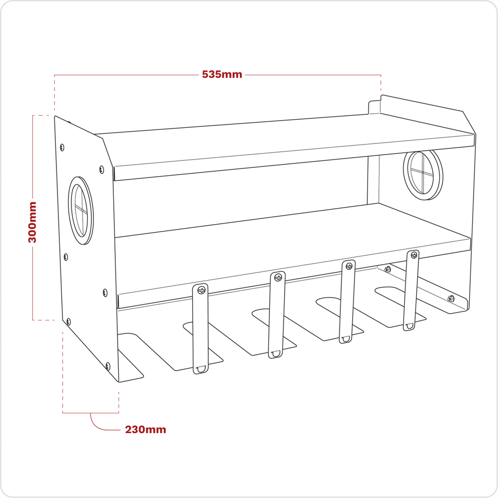 Power Tool Storage Rack - 5 Bay PTSR5