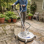 24" Surface Cleaner, Dual Handle & Rotating Spray Bar - Stainless Steel PWAK24