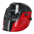 Auto Darkening Welding Helmet Shade 9-13 - Red PWH1