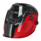 Auto Darkening Welding Helmet Shade 9-13 - Red PWH1